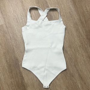 White tank top bodysuit